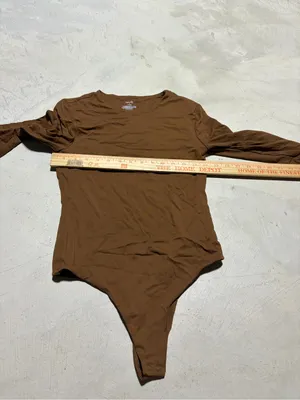 Nuuds Long Sleeve Brown Bodysuit small thumbnail 4