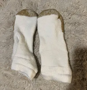 Ankle Thick Brown Tip White Socks thumbnail 3