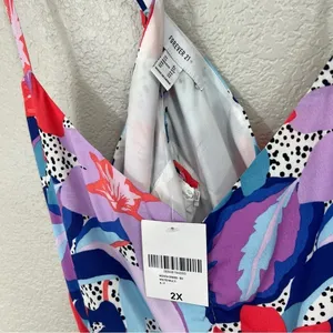 NWT Forever 21+ Lace Up Floral Dress thumbnail 6