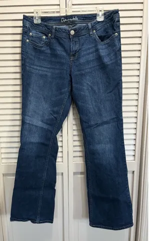 Aeropostale Chelsea Boot Jeans Womens Low Rise Denim Size 14 Reg Zip thumbnail 1
