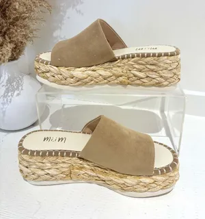 Boutique Mi.iM Suede Espadrille Platform Sandals thumbnail 1
