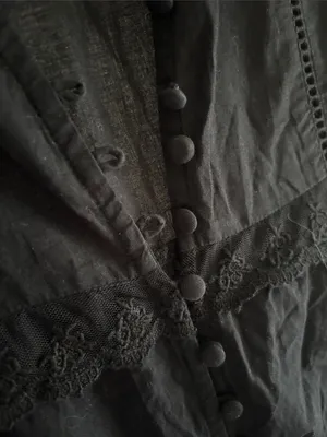 Crochet-Trim Tiered Black Maxi Dress Sheer Panel Boho Cottage Whimsigoth Sz Med thumbnail 4