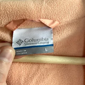 Columbia fleece lined rain jacket windbreaker women's L orange‎ gray colorblock thumbnail 3