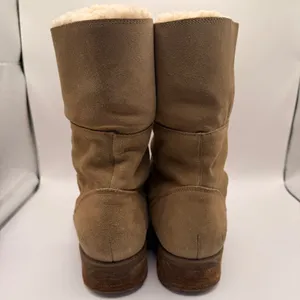 UGG Gradin Tan Suede Shearling Lined Lace Up Combat Boots Mid Calf Women US 9.5 thumbnail 9