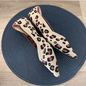 Jet' accompagne‎ Toujours Leopard Animal Print Knit Washable Ballet Flats EU 39 thumbnail 2