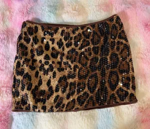 leopard print mini skirt amazon thumbnail 1