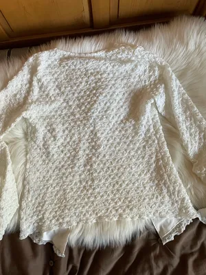 Princess Polly Swain knit open tie White Textured Tie Front Long Sleeve Knit Top thumbnail 9