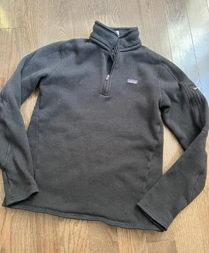 Patagonia Better Sweater Black Quarter-Zip Fleece Pullover Women’s Medium thumbnail 1