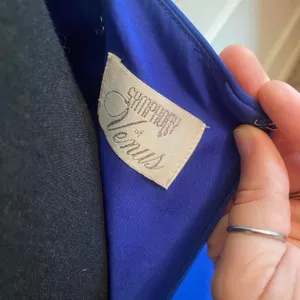 Symphony of Venus Strapless Cobalt Royal Blue Maxi Evening Gown Formal Prom thumbnail 4