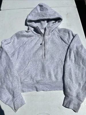 lululemon athletica Light Gray Half-Zip Hoodie thumbnail 1