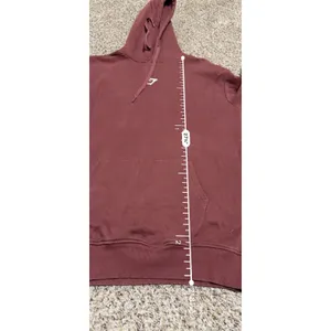 Gymshark Womens XS Pullover Hoodie Cherry Brown Burgundy GLP04431 Logo Fleece thumbnail 7