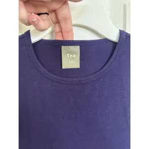 Aritzia TNA DePaul Deep Purple Plum Dress Bodycon Fitted Organic Cotton XXS thumbnail 5