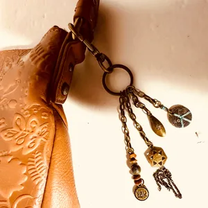 The Sak Sequoia Satchel Leather Embossed Purse Zip Closure +Charm 13” X 8” X 4” thumbnail 11