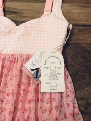 NWT! Popflex Target X Blogilates Sweetheart Babydoll Dress Gingham/Floral XS thumbnail 5