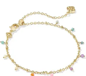Kendra Scott Camry Gold Beaded Strand Necklace in Pastel Mix thumbnail 1