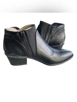 Simply Vera Vera Wang Skylark Faux Leather Black Booties 5.5 NEW thumbnail 5