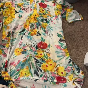 Fig‎ & flower sheer floral tunic top M thumbnail 5