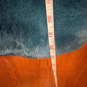 Christian Siriano Faux Fur Coat Teal Blue Womens Sz S Mob‎ Wife Whimsigoth Fairy thumbnail 11