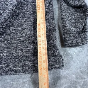 L L Bean Shawl Collar Sweater Womens Large P Gray Marled Pullover Pockets Soft thumbnail 9