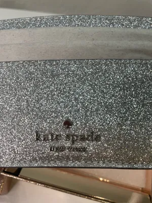Kate Spade Silver Glitter Slim Card Holder Silver Lunar Light NWT thumbnail 12