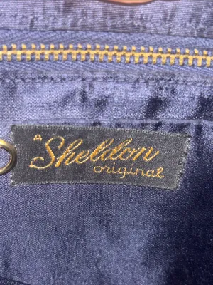 Sheldon Original..Vintage Navy Blue Suede With Gold Toned Crossbody Chain thumbnail 6