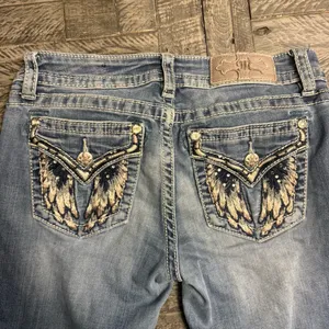 Miss Me Size 28 Signature Bootcut Jeans, some wear thumbnail 3