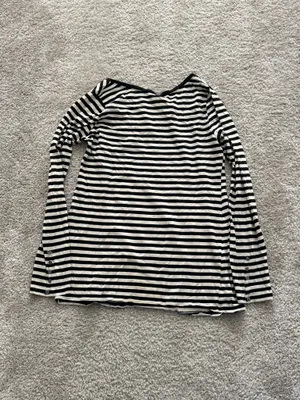 Motherhood Maternity Black & White Striped Long Sleeve Shirt thumbnail 3