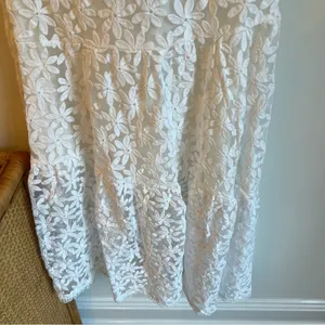 Like New! Lost + Wander White Lace Madonna Lily Maxi Dress | Size L thumbnail 5