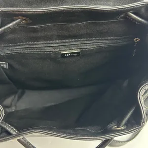 Perlina Black Genuine Leather Backpack Vintage 90s Buckle Moto Y2K Bag thumbnail 3