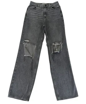 PacSun '90s Boyfriend Jeans Loose Baggy Black Distressed Women's‎ 27 Rigid Denim thumbnail 1