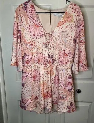 Lovers + Friends Epiphany Paisley Romper L NWT thumbnail 4