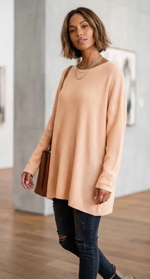 Eileen Fisher Organic Cotton Silk Blend Waffle Knit XL thumbnail 1