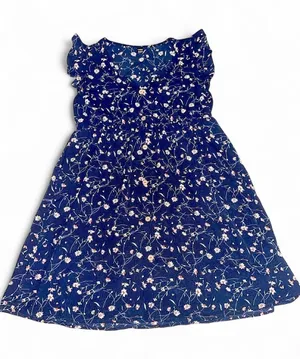 SheIn Navy with Daisy Print Maternity Sun Dress thumbnail 1
