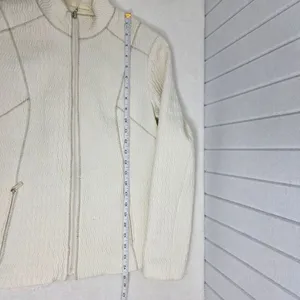 PENDLETON Vintage ZIP Up Front Cream Textured LINED‎ JACKET Size S thumbnail 8