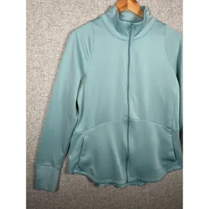 Layer 8 Medium Womens Zip Athletic‎ Top Long Sleeve Blue Golf Stretch Mock Neck thumbnail 5