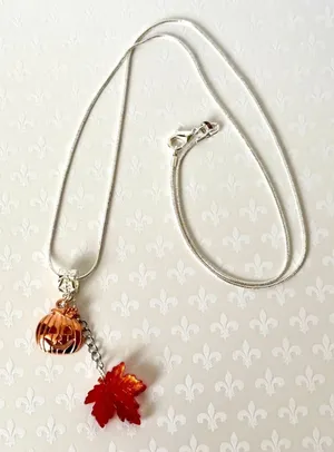 Sterling Silver Fall Necklace (431) 🍁 thumbnail 1
