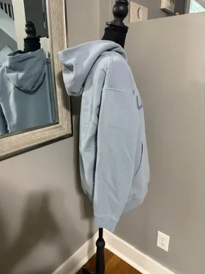 Lululemon All Yours Hoodie Chambray Logo Hooded Athletic Sweater Size 8. thumbnail 7