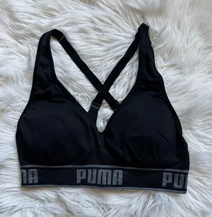 PUMA racerback sports bra thumbnail 1