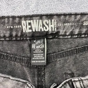 REWASH Size 9/29‎ Y2K Baggy Super High Rise Distressed Jeans Wide Leg Streetwear thumbnail 4