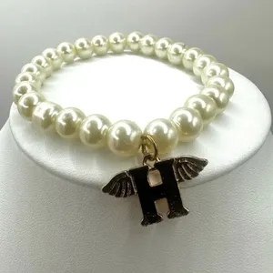 Faux pearl H monogram bracelet thumbnail 7