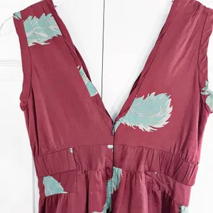Marc Jacobs Feather Print Silk Dress Fit Flare Y2K Indie Sleaze Whimsical Artsy thumbnail 8