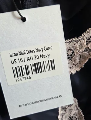 Princess Polly Jaron Mini Dress Navy Curve NWT thumbnail 11
