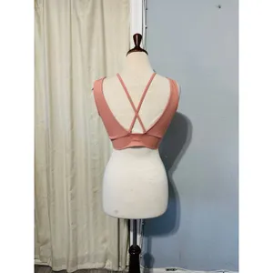Forever 21 Pink Mesh Inset Sports Bra Tank‎ Top Athletic Workout Women's Medium thumbnail 5