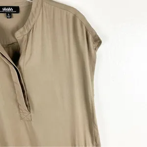 LULUS Sahara Khaki Short Sleeves Cargo Pockets Shift Safari Dress, Size Small thumbnail 7
