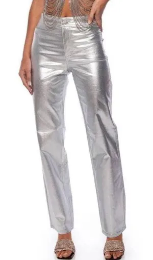 Akira Metallic Silver Pants thumbnail 4