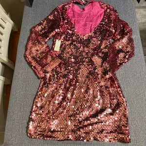 Anthropologie Maeve Long Sleeve Mock Neck Sequin Mini Dress thumbnail 6