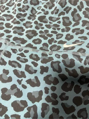NIKE Blue Leopard Print High-Waist Bike Shorts thumbnail 4