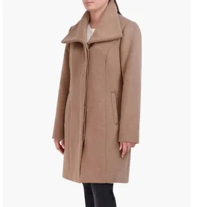 Cole Haan Signature Wide Lapel Wool Blend Coat,‎ Size 12 Camel Classic Chic NWT thumbnail 4