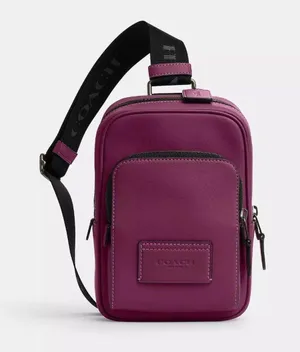 Black Antique NickelDeep Berry Track Pack Calf Leather Crossbody thumbnail 1