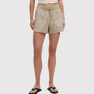 Lululemon Womens Shorts Beige Dance Studio High Rise Athletic Stretch Size 4 thumbnail 2